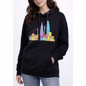 FAMSF • De Young & Legion of Honor Museums SF Skyline Black Pullover Hoodie, M